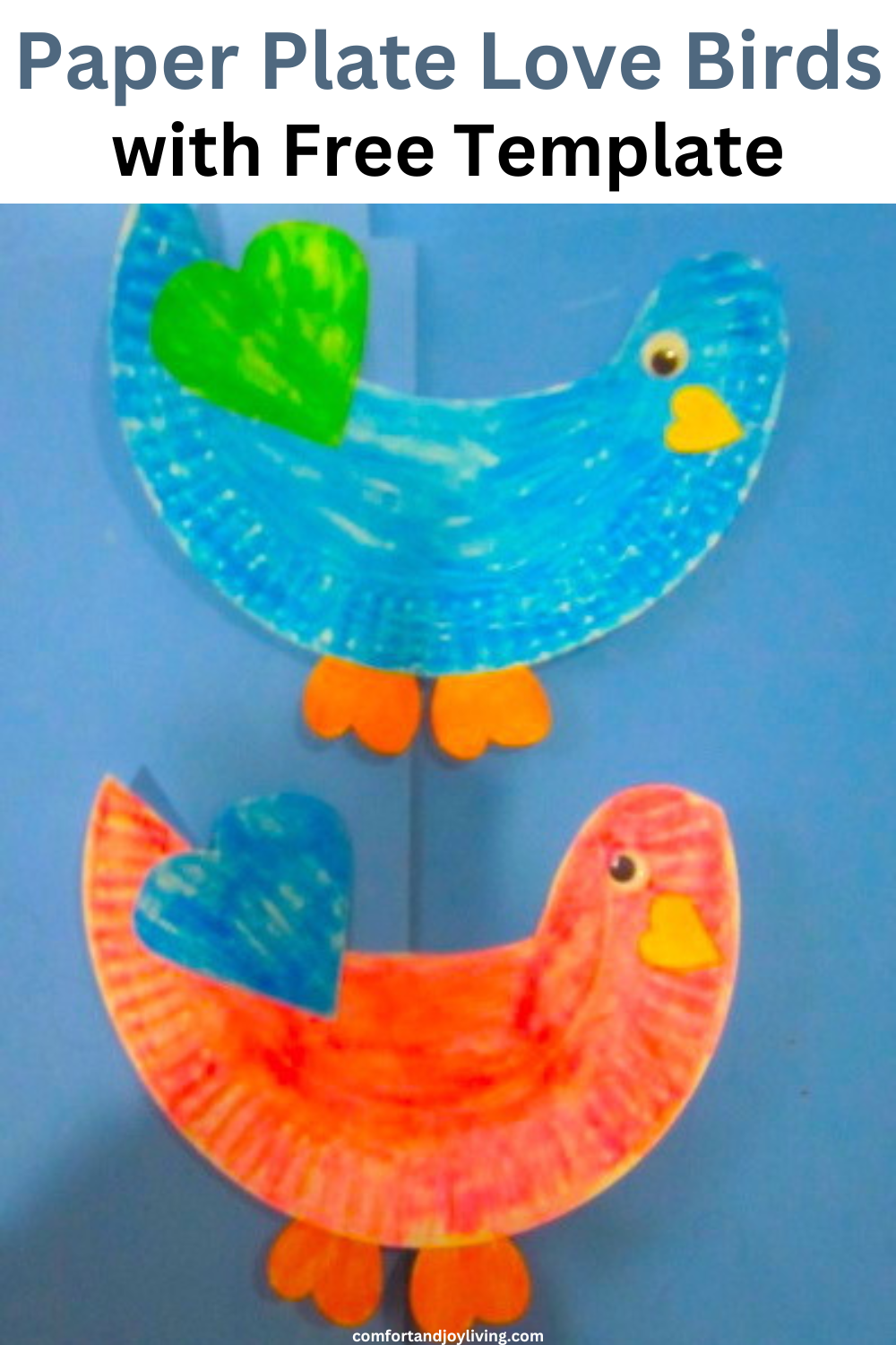Paper Plate Love Birds