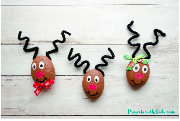 Reindeer Painted Rocks