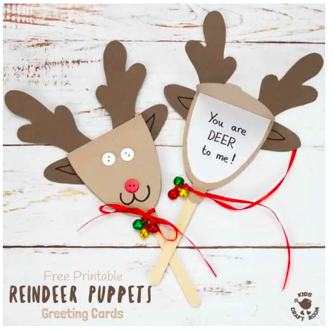 Reindeer Puppet Cards