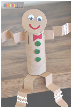 Toilet Paper Roll Gingerbread Man
