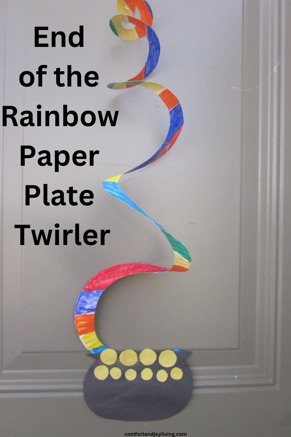 End of the Rainbow Paper Plate Twirler