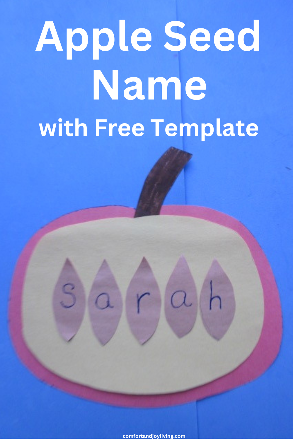 Apple Seed Name Craft for Kids
