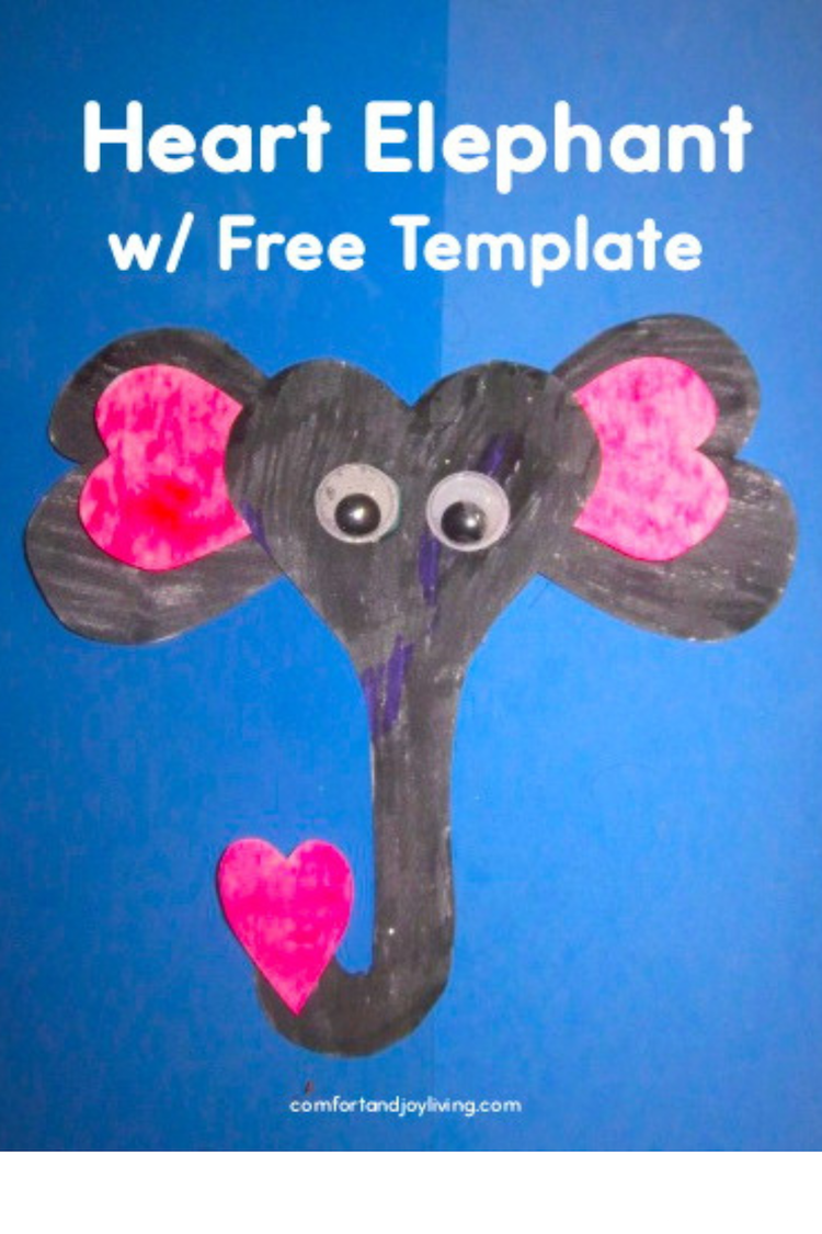 Heart Elephant Kids Craft