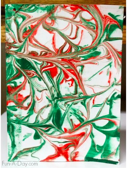 Marbled Art Christmas Cards Marbled Art Christmas Cards