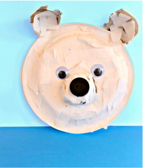 Paper Plate Polar Bear