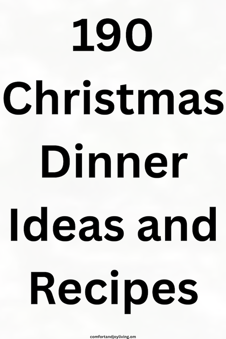 190 Christmas Dinner Ideas and Recipes